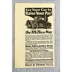 Furst & Thomas "Use Your Car to Raise Your Pay!" Store on Wheels Print Ad 1931